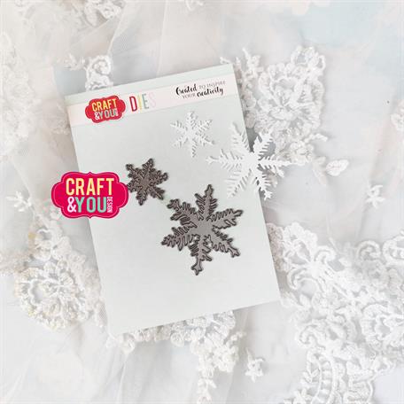 CW310 Craft & You dies Snowflakes Set snefnug iskrystaller