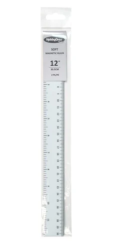 HGT019 HobbyGros Tools Soft Magnetic Ruler 12'' - 30,5 cm. 2 pcs. linealer magnetisk blød