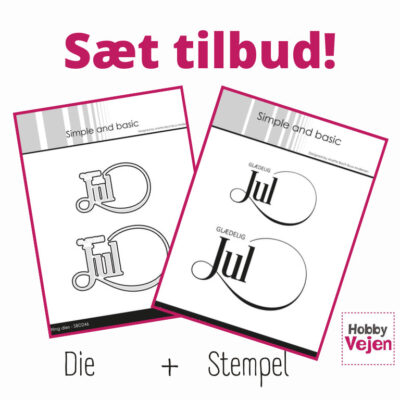 SBC136+SBC246 SB sæt Glædelig Jul stempel stempler juletekster simple and basic snirkel snirkler