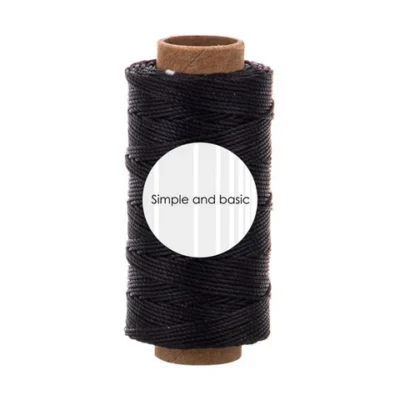 SBA701 Simple and Basic Polyester Thread Black tråd snor snørre snøre sort kortpynt