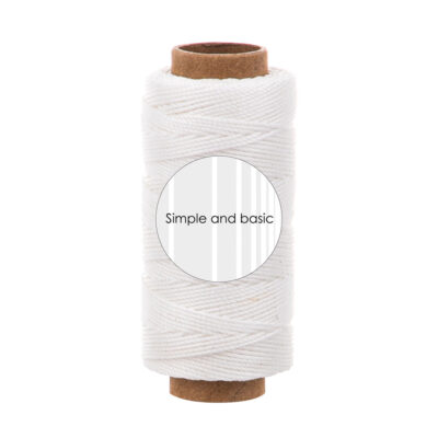 SBA702 Simple and Basic Polyester Thread Soft White snor snørre snøre tråd kortpynt hvid beige