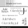 SBC185 Simple and Basic clearstamp Juleknus stempel stempler julehilsen julen er hjerternes fest glædelig jul julekram juleknus glædelig jul juletekster