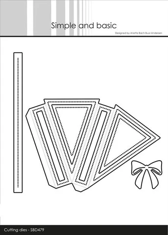 SBD479 Simple and Basic die Triangle Cone kræmmerhuse julepynt