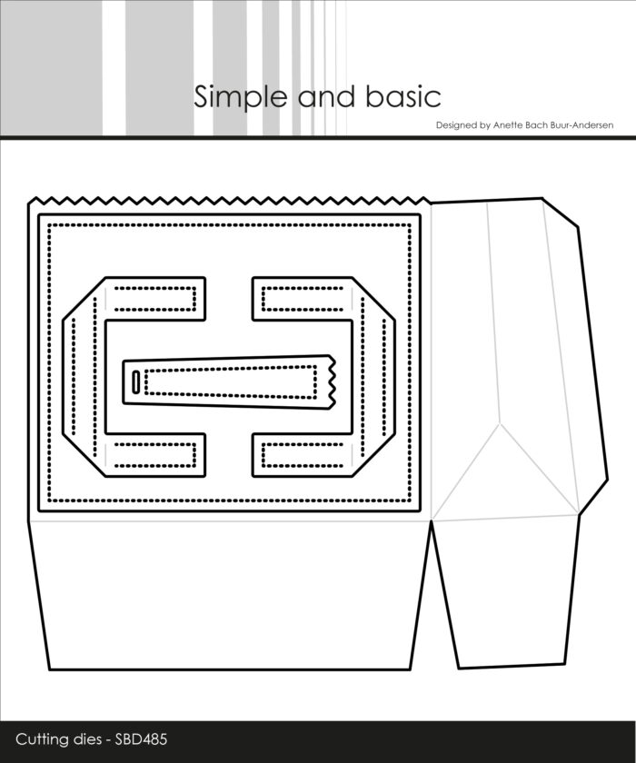 SBD485 Simple and Basic die Low Shoppingbag poser æsker bokse box shoppingposer gavepose