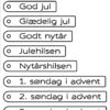 SBD490 Simple and Basic die Danish Tag Texts tekster tags god jul glædelig jul julehilsen nytårshilsen advent