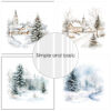 SBP539 Simple aSBP539 Simple and Basic paper pad Cozy Christmas and Winter Scenesnd Basic paper pad Cozy Christmas and Winter Scenes karton papir blok vinterlandksaber huse hygge