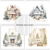 SBP539 Simple aSBP539 Simple and Basic paper pad Cozy Christmas and Winter Scenesnd Basic paper pad Cozy Christmas and Winter Scenes karton papir blok vinterlandksaber huse hygge