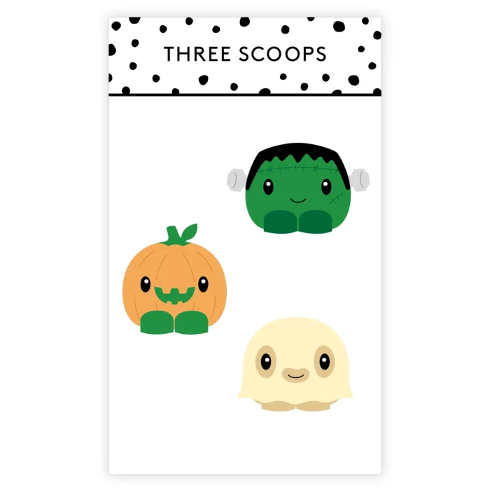 TSCD0419 Three Scoops die Halloween figurer dies græskar frankenstein spøgelse