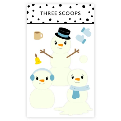 TSCD0422 Three Scoops die Snemænd die snemand klokke handsker tophat kaffekop