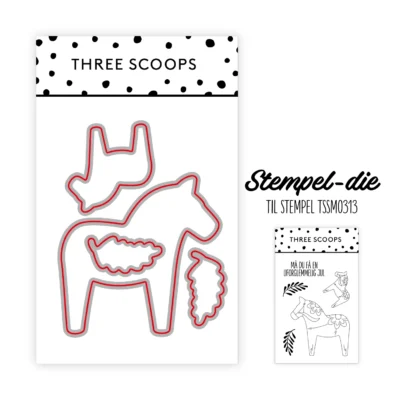 TSCD0434 Three Scoops stempel -die Dalahest