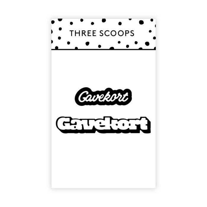 TSCD0443 Three Scoops Gavekort dies tekster