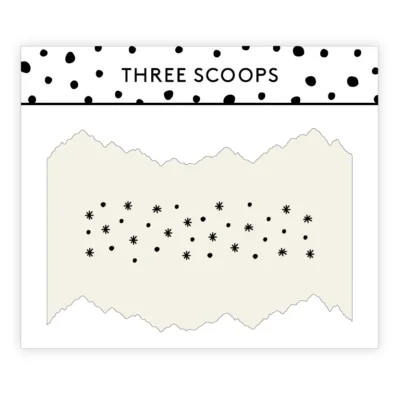 TSSC0011 Three Scoops stencil Bjerge skabelon snefnug iskrystaller