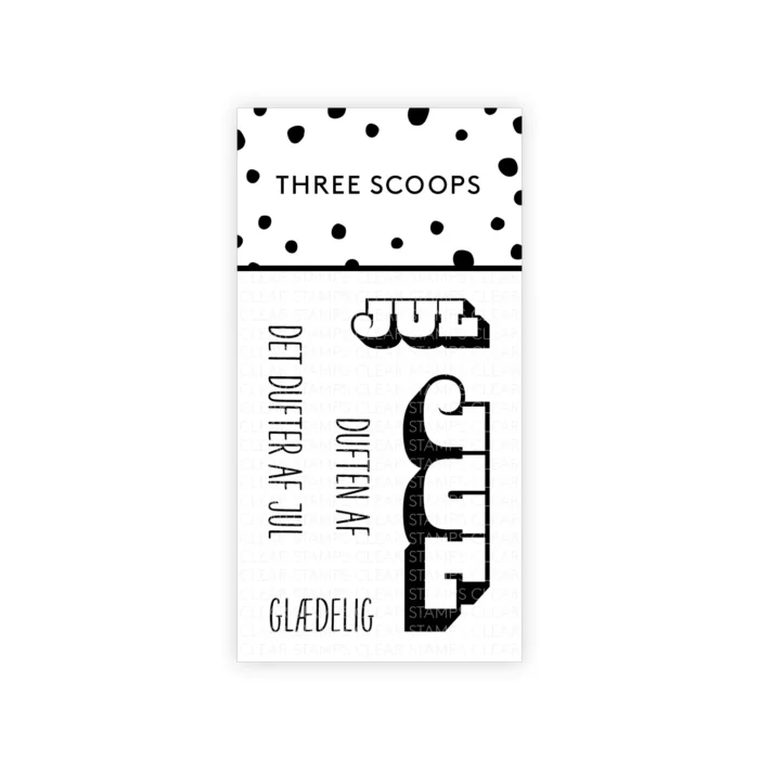 TSSL1174 Three Scoops stempel Duften af Jul tekster glædelig jul