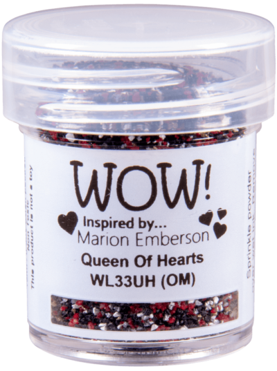 WL33UH WOW! Embossing Powder Colour Blends - Q ueen of Hearts embossingpulver embossingpowder rød guld sort