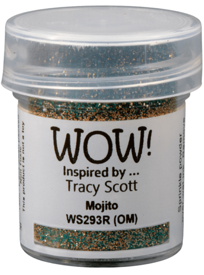 WS293R WOW! Embossing Sparkles - Mojito embossingpowder embossingpulver turkis grøn glimmer guld