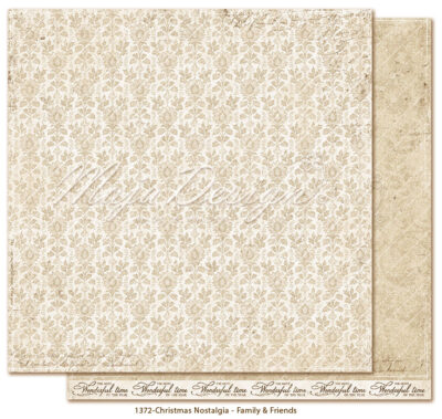 1372 Maja Design karton Christmas Nostalgia Family & Friends karton papir brune nuancer damask