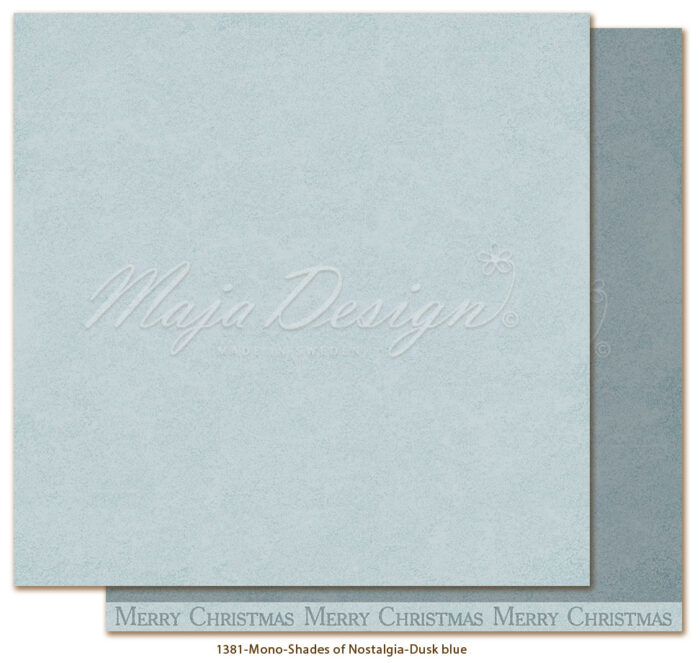 1381 Maja Design karton Mono Shades of Nostalgia Dusk Blue karton papir lyseblå