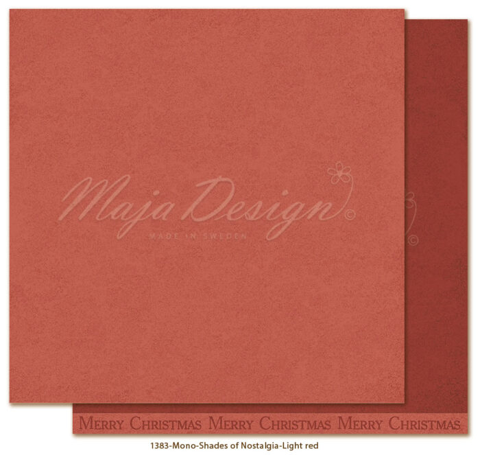 1383 Maja Design karton Mono Shades of Nostalgia Light Red karton papir rød