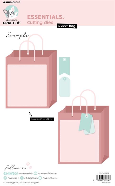 CCL-ES-CD909 Studio Light dies Shopping Bags Essentials Shoppingbag Papirspose Shoppingnet Handleposer Handlenet Indkøbsposer Muleposer Shopper Powershopping Tags Prisskilt