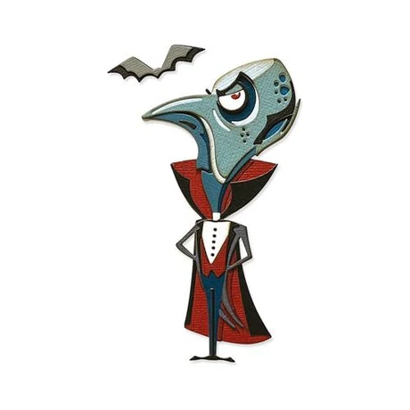 665557 Sizzix Tim Holtz die The Count dracula flagermus vampyr