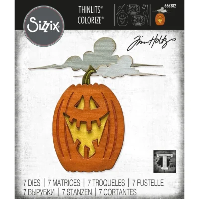 666382 Sizzix Tim Holtz die Edison græskar halloween skyer