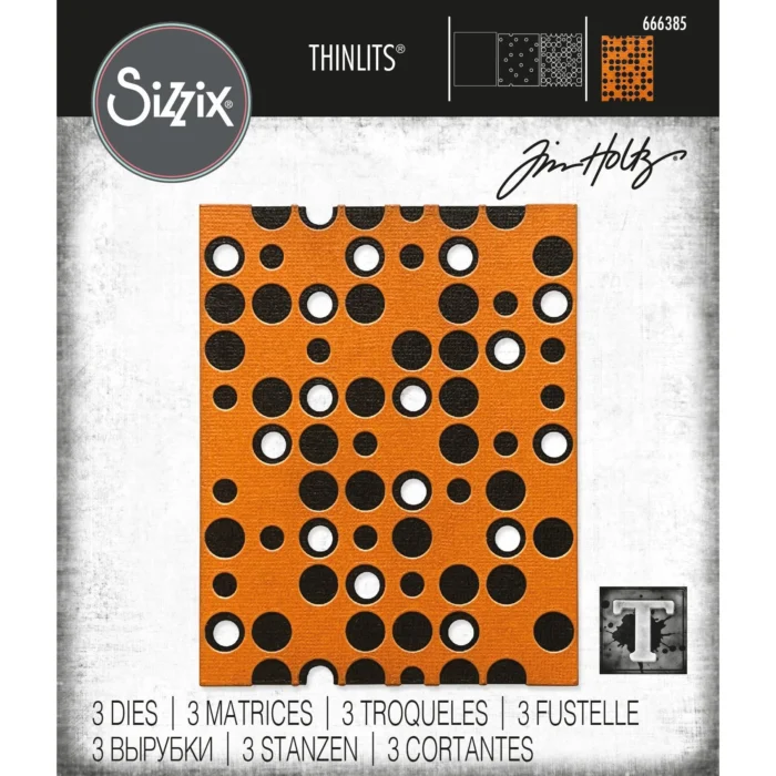 666385 Sizzix Tim Holtz die Layered Dots baggrund coverplate dots dutter prikker cirkler cirkel