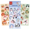 CA3193 Marianne Design Stickers Eline's Animals Christmas & Winter pingvin julemand rensdyr isbjørn fugle klistermærker ræv snemand snemænd julemandens kone