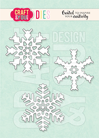 CW156 Craft and You Design die Set of Snowflakes snefnug iskrystaller