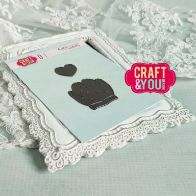 CW196 Craft and You Design die Mittens with a Heart handsker hjerter