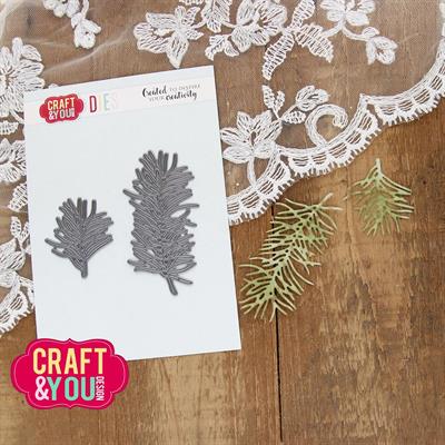 CW317 Craft & You dies Fir Branches fyrregrene grangrene