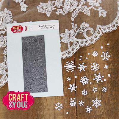 CW322 Craft & You dies Small Snowflakes snefnug iskrystaller