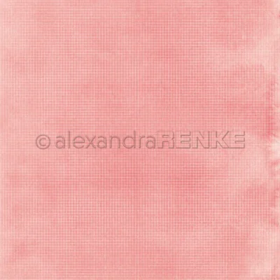 P-AR-10.3433 Alexandra Renke designpapir Grid on Mimi Coral Red karton papir ternet koralrød