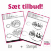 SBC139 Simple and basic Clearstamp "Stort Tillykke" stempel stempler tekster fødselsdag snirkeltekster SBD245 Simple and Basic die Stort tillykke skyggedie tekst