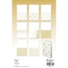 SL-ES-PP222 Studio Light essentials Foiled Cards Golden Patterns kortbaser med guldfolie juletræ snefnug stjerner