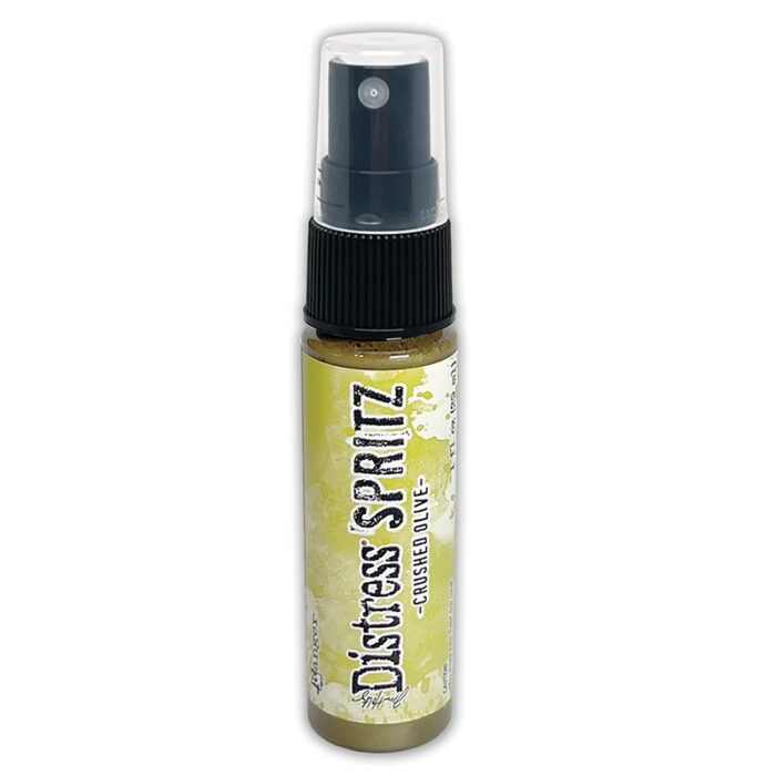 TDU86284 Ranger Tim Holtz Distress Spritz Crushed Olive spray med farve perlemorseffekt grøn olivengrøn