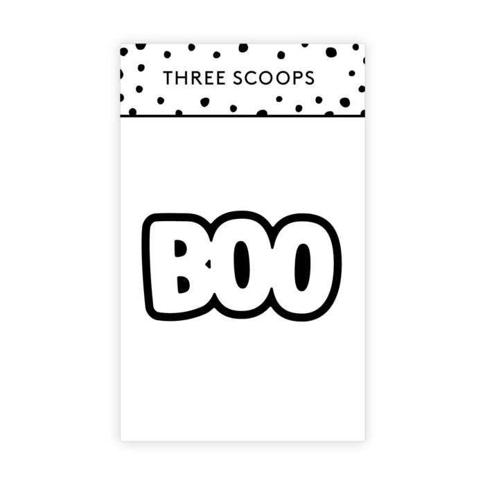 TSCD0296 Three Scoops BOO die tekst halloween