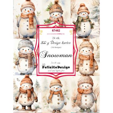 67462 Felicita Design toppers Snowman karton papir snemand snemænd