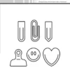 SBD495 Simple and basic die Paper Clips papirklips smiley hjerte klemmer