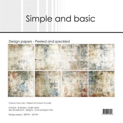 SBP741 Simple and Basic Design Papers Peeled and speckled rustikke overflade maling skallet