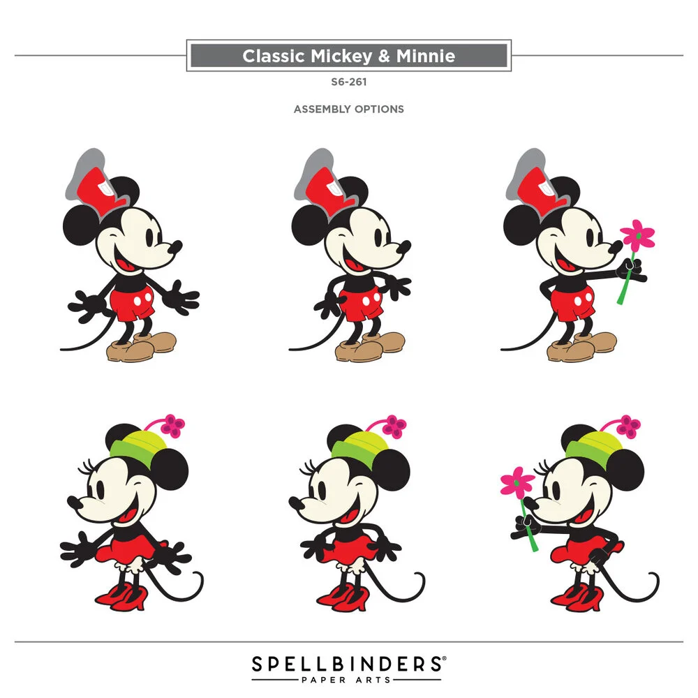 S6-261 Spellbinders die Classic Mouse Steamboat Willie Duo minnie mouse mickey mouse disney