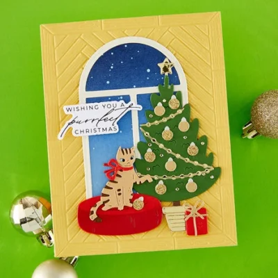 E3D-183 Spellbinders Embossing Folder Herringbone Décor by Yana Smakula prægeskabelon sildebensmønster